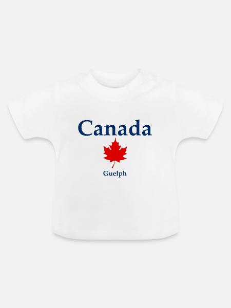 Guelph - Ontario - Canada - Kanada - Baby Bio-T-Shirt mit Rundhals - Weiß