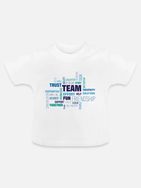 Team - Baby Bio-T-Shirt mit Rundhals - Weiß