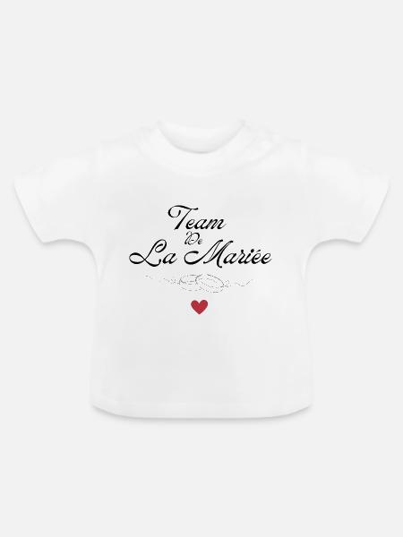 Braut Team - Braut Team - Baby Bio-T-Shirt mit Rundhals - Weiß
