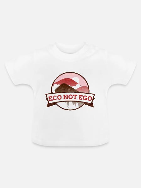 Eco not Ego - Baby Bio-T-Shirt mit Rundhals - Weiß