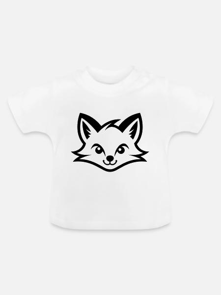 Fuchs - Baby Bio-T-Shirt mit Rundhals - Weiß