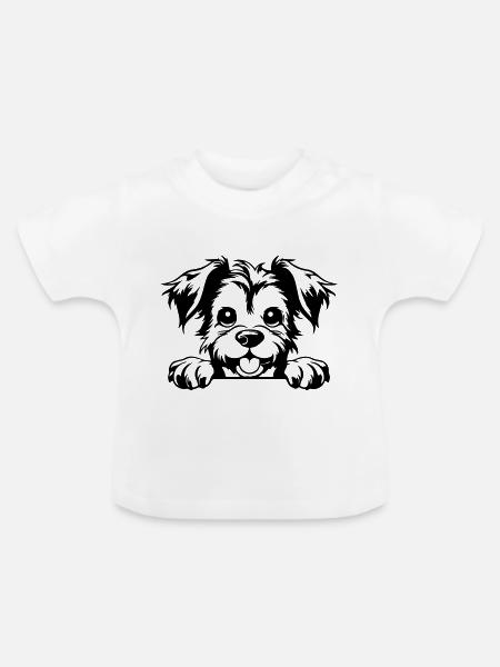 Terrier - Baby Bio-T-Shirt mit Rundhals - Weiß