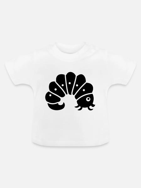 Raupe - Baby Bio-T-Shirt mit Rundhals - Weiß