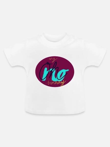 Oh no - Baby Bio-T-Shirt mit Rundhals - Weiß