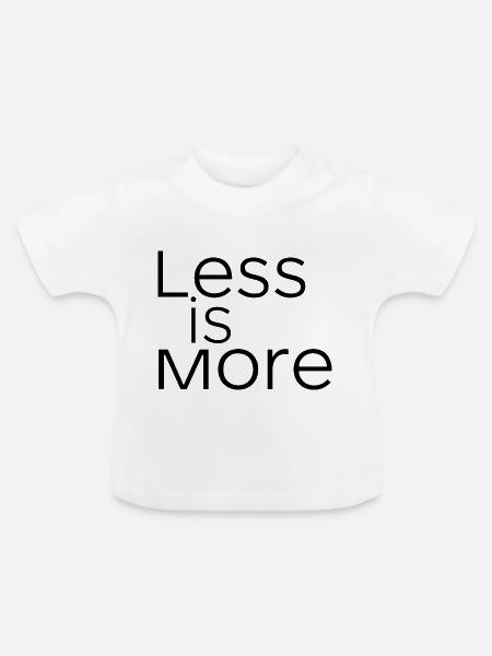 WENIGER IST MEHR - Baby Bio-T-Shirt mit Rundhals - Weiß
