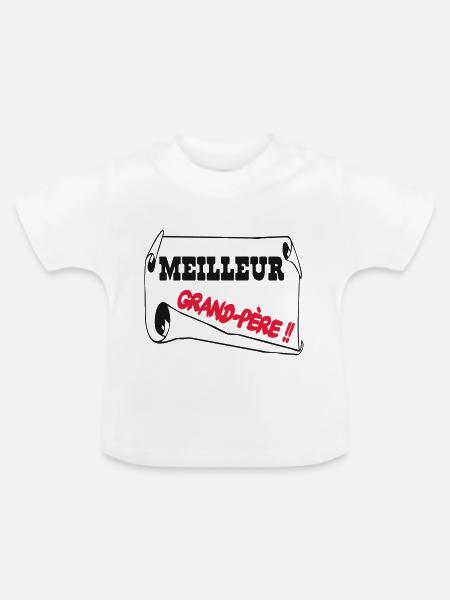Bester Opa - Baby Bio-T-Shirt mit Rundhals - Weiß