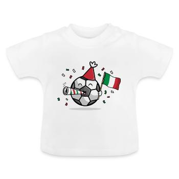 Fan de football Italie - T-shirt bio col rond Bébé - blanc - Devant