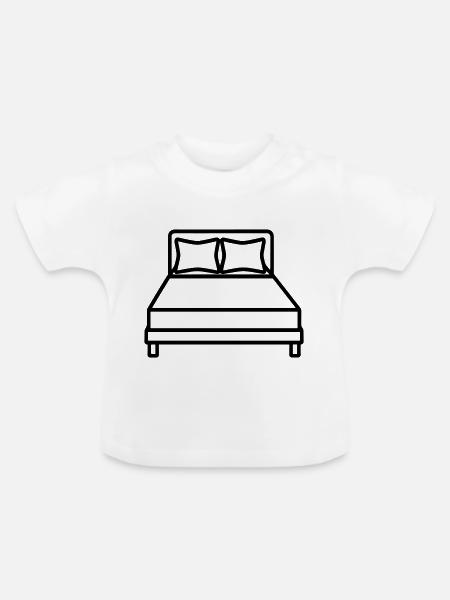 Bett - Baby Bio-T-Shirt mit Rundhals - Weiß