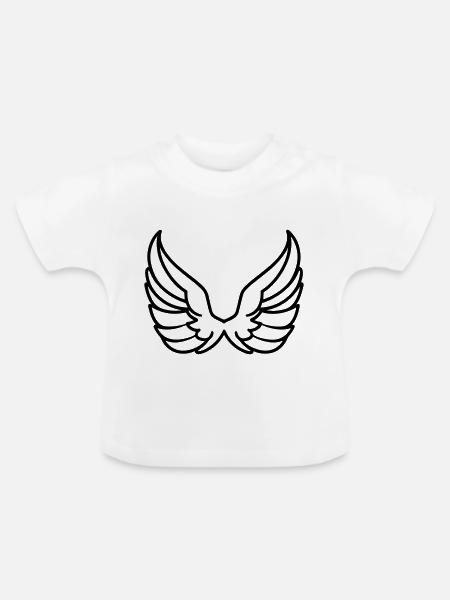 Engelsflügel - Baby Bio-T-Shirt mit Rundhals - Weiß