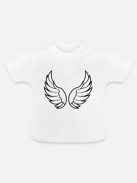 Engelsflügel - Baby Bio-T-Shirt mit Rundhals - Weiß