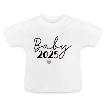 Baby 2025 - Baby Bio-T-Shirt mit Rundhals - Weiß - Vorne