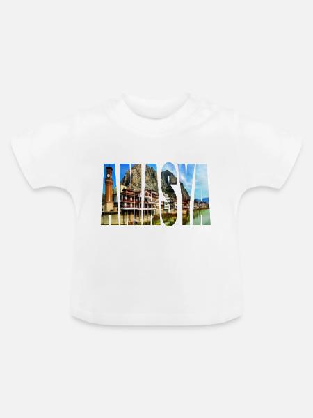 amasya panorama - Baby Bio-T-Shirt mit Rundhals - Weiß