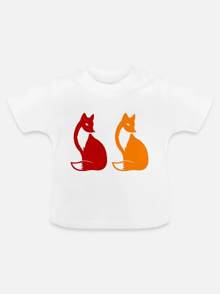 fox 2 - Baby Bio-T-Shirt mit Rundhals - Weiß
