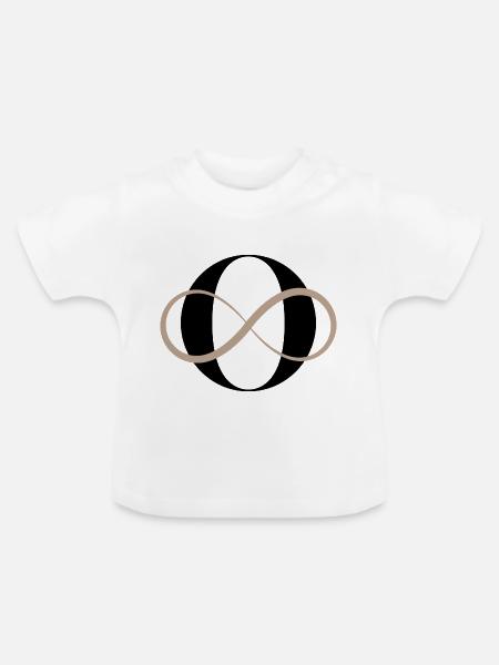 Unendlicher Buchstabe O - Baby Bio-T-Shirt mit Rundhals - Weiß