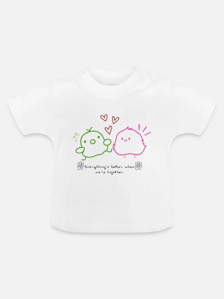 Together - Baby Bio-T-Shirt mit Rundhals - Weiß