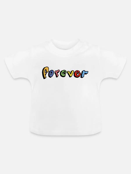 Forever - Baby Bio-T-Shirt mit Rundhals - Weiß