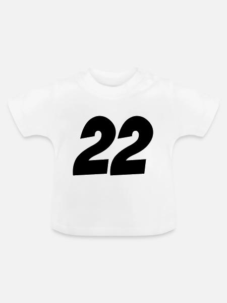 22 - Baby Bio-T-Shirt mit Rundhals - Weiß