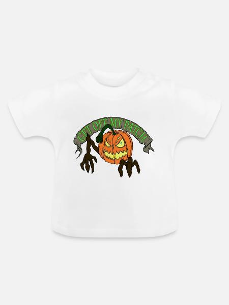 Kürbis - Baby Bio-T-Shirt mit Rundhals - Weiß