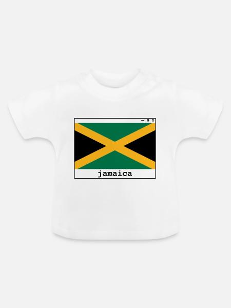 Besuchen Sie Jamaika - Baby Bio-T-Shirt mit Rundhals - Weiß