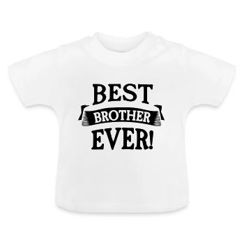 bester Bruder aller Zeiten - Baby Bio-T-Shirt mit Rundhals - Weiß - Vorne