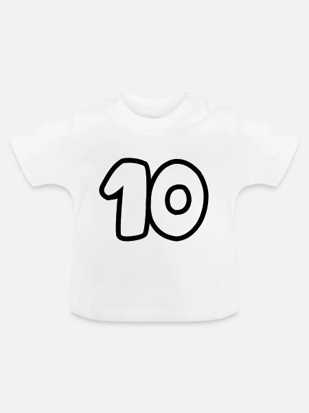 10 - Baby Bio-T-Shirt mit Rundhals - Weiß