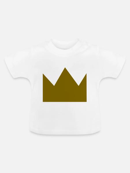 Krone - Baby Bio-T-Shirt mit Rundhals - Weiß