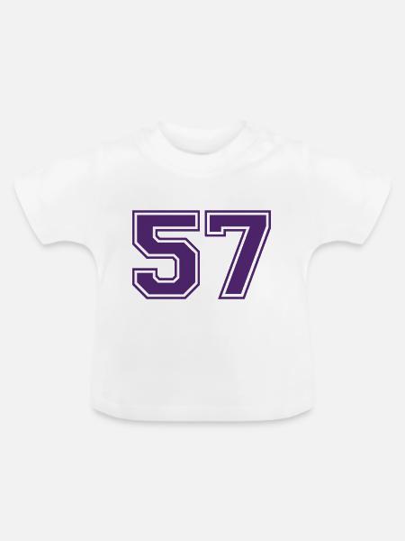 57 - Baby Bio-T-Shirt mit Rundhals - Weiß