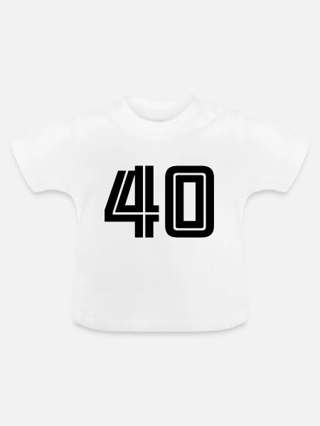 40 - Baby Bio-T-Shirt mit Rundhals - Weiß