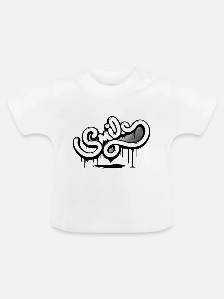 Grafitti - Baby Bio-T-Shirt mit Rundhals - Weiß