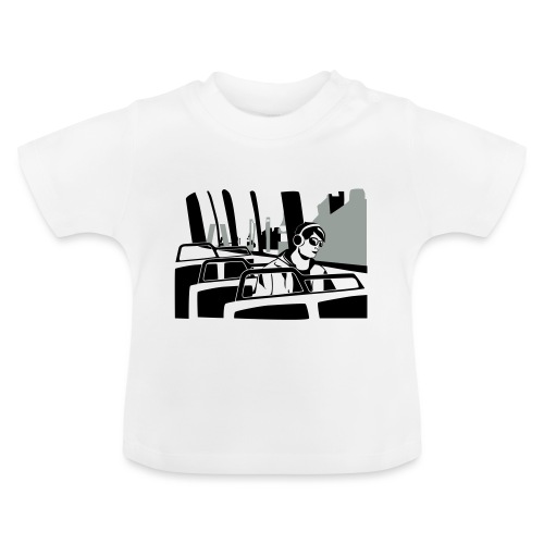 music bus - Camiseta orgánica para bebé con cuello redondo
