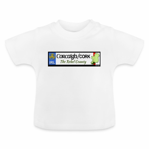 CO. CORK, IRELAND: licence plate tag style decal - Baby Organic T-Shirt with Round Neck