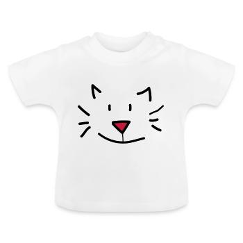 katze matze - Baby Bio-T-Shirt mit Rundhals - Weiß - Vorne