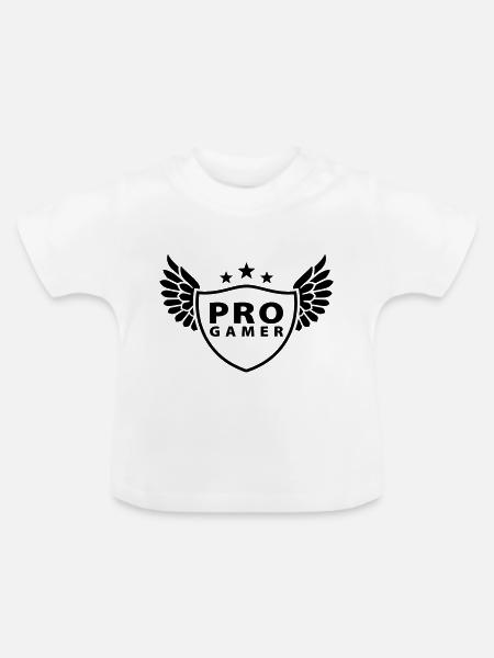 progamer - Baby Bio-T-Shirt mit Rundhals - Weiß