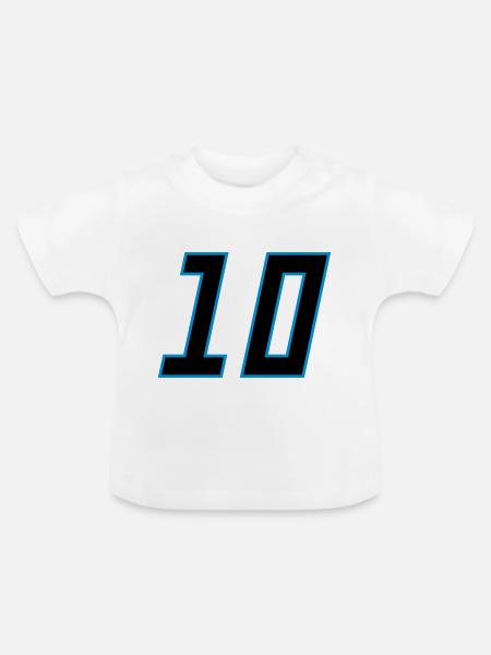 number_10 - Baby Bio-T-Shirt mit Rundhals - Weiß
