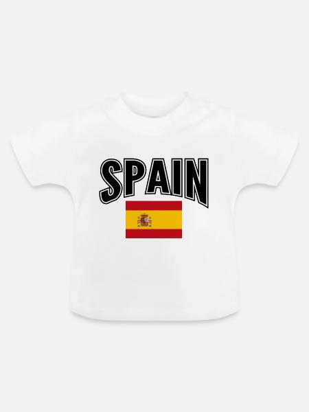 Spanien - Baby Bio-T-Shirt mit Rundhals - Weiß