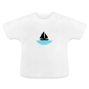Bateau - T-shirt bio col rond Bébé - blanc - Devant