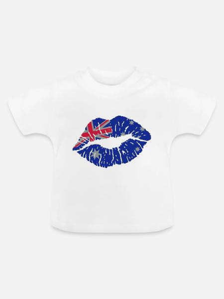 Kussmund (Australien) - Baby Bio-T-Shirt mit Rundhals - Weiß