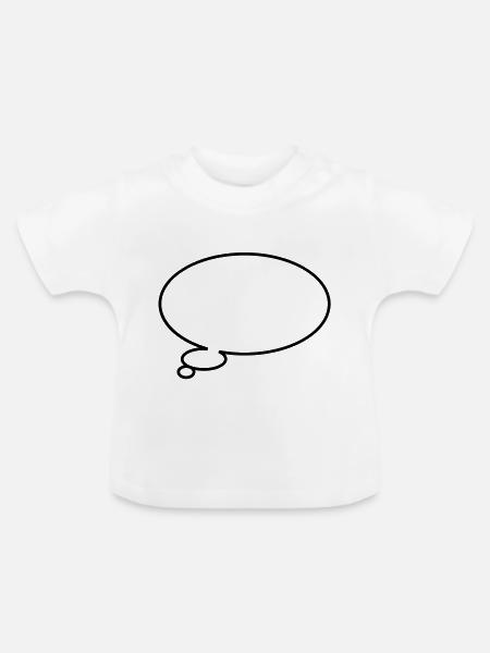 Thinking bubble - Baby Bio-T-Shirt mit Rundhals - Weiß
