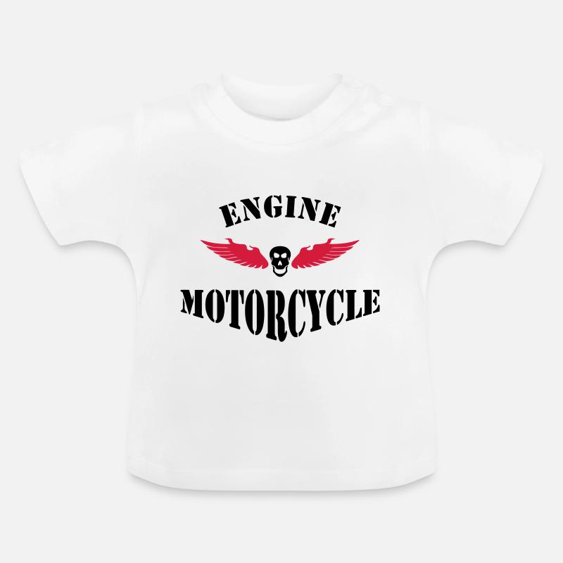 biker - T-shirt bio col rond Bébé - blanc