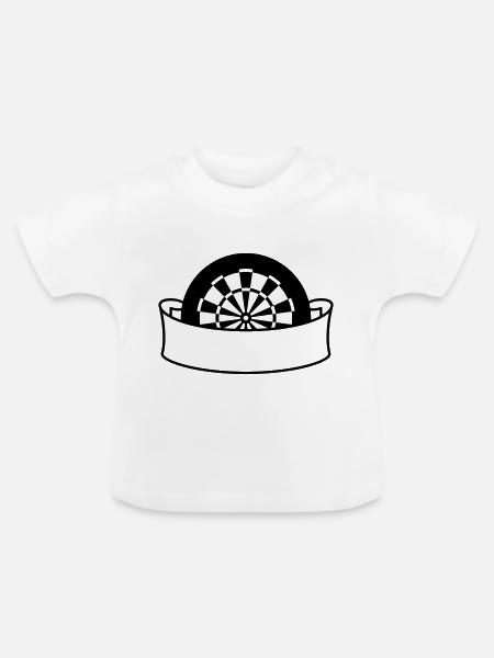 Darts Board Banner - Baby Bio-T-Shirt mit Rundhals - Weiß