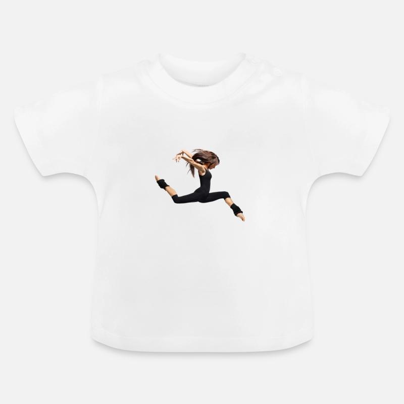 danseur - T-shirt bio col rond Bébé - blanc