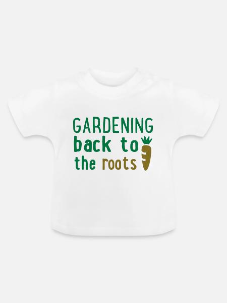 Garten - Baby Bio-T-Shirt mit Rundhals - Weiß