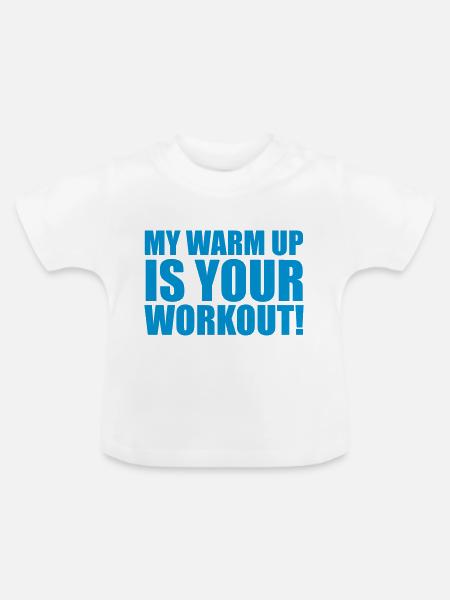 Workout - Baby Bio-T-Shirt mit Rundhals - Weiß