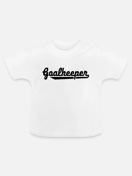 Torwart - Baby Bio-T-Shirt mit Rundhals - Weiß
