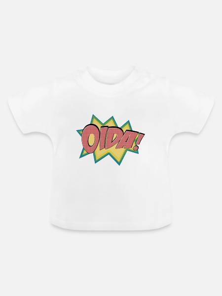 oida - Baby Bio-T-Shirt mit Rundhals - Weiß