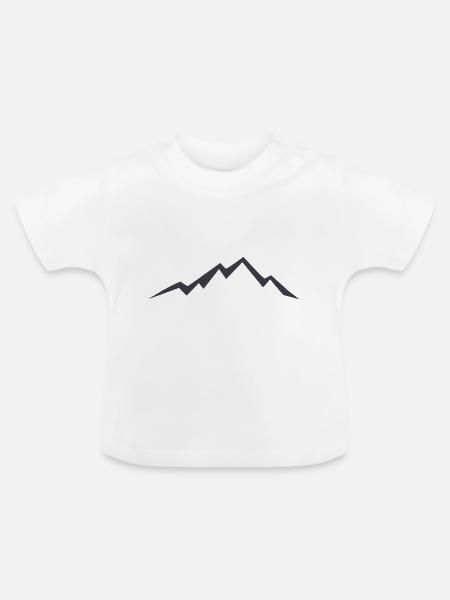 Berg Mountain - Baby Bio-T-Shirt mit Rundhals - Weiß