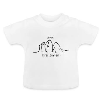 Three Peaks - Baby Organic T-Shirt with Round Neck - white - Front