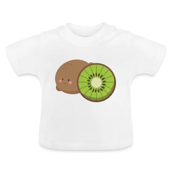 kiwi - T-shirt bio col rond Bébé - blanc - Devant