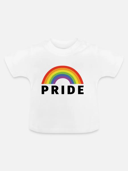 Pride - Baby Bio-T-Shirt mit Rundhals - Weiß