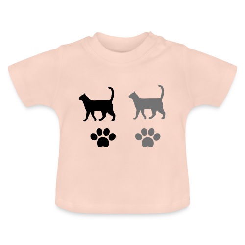 2 chats qui se suivent - T-shirt bio col rond Bébé